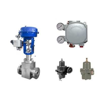 วาล์วควบคุมปนูเมติก กับ Masoneilan SVi1000 วาล์วดิจิตอล Positioner และ Fisher 67CFR กําหนดการกรอง