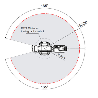 ABB IRB120 ด้วย 6 แกน แขนหุ่นยนต์ ด้วยภาระประโยชน์ 3 กิโลกรัม กว้างถึง 580 มม สําหรับการเลือกและวางเป็นเครื่องประกอบ
