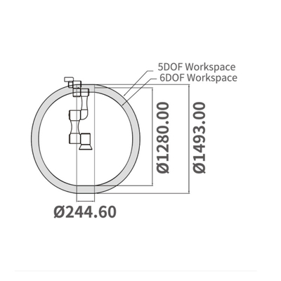 TM5-700 โคบอท ด้วยความกว้าง 700 มม และเครื่องปรับน้ําหนัก 6 กิโลกรัม สําหรับหุ่นยนต์ขนาดเล็กเป็นหุ่นยนต์ร่วมมือ