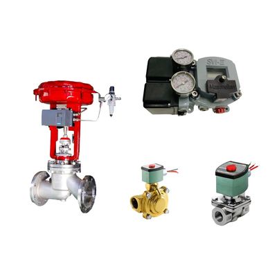 วาล์วควบคุม Pneumatic ที่มีชื่อเสียงของจีนที่มี Masoneilan SVI2-21123121 positioner และ ASCO วาล์ว solenoid