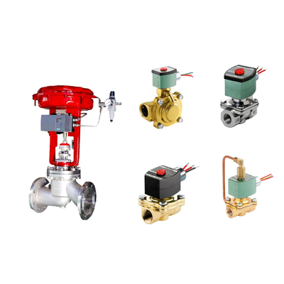 วาล์วควบคุม Pneumatic ที่มีชื่อเสียงของจีนที่มี Masoneilan SVI2-21123121 positioner และ ASCO วาล์ว solenoid