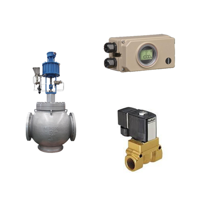 วาล์วควบคุมแบบนิวเมติก ด้วยซัมสัน Electropneumatic 3730-3 Positioner และ Burkert แบบ 5404 วาล์ว solenoid