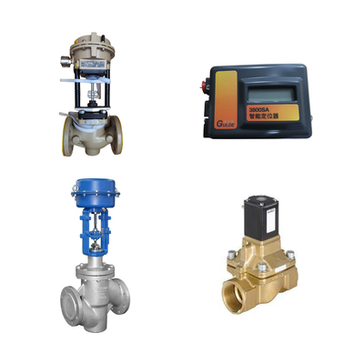วาล์วควบคุมของจีนกับ Samson 3372 เครื่องดําเนินการกับ FISHER 3800sa วัลล์ว Positioner Burkert 5404 วัลล์ว solenoid