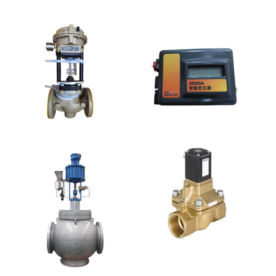 วาล์วควบคุมของจีนกับ Samson 3372 เครื่องดําเนินการกับ FISHER 3800sa วัลล์ว Positioner Burkert 5404 วัลล์ว solenoid