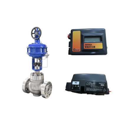 วาล์วควบคุมด้วย Fisher 3800 เป็นเครื่องตั้งตําแหน่ง และ ASCO Series 210 Solenoid Valves