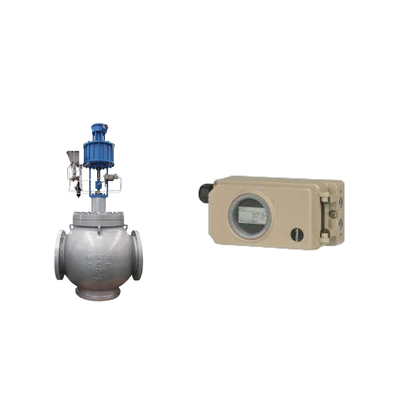 วาล์วควบคุมท่อระบายน้ําแบบกระบวน พร้อม Samson Electropneumatic 3730-3 Positioner และ Fisher 67CFR Filter Regulator