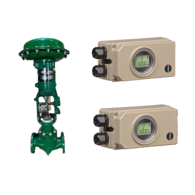 วาล์วควบคุมท่อระบายน้ําแบบกระบวน พร้อม Samson Electropneumatic 3730-3 Positioner และ Fisher 67CFR Filter Regulator