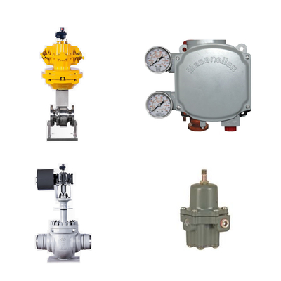 วาล์วควบคุมปนูเมติก กับ Masoneilan SVi1000 วาล์วดิจิตอล Positioner และ Fisher 67CFR กําหนดการกรอง