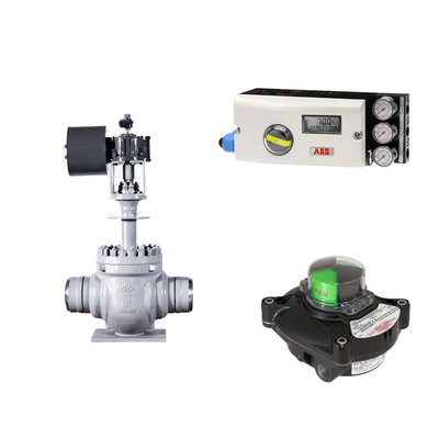 วาล์วควบคุมปนิวเมติกด้วย ABB TZIDC-200 Positioner และ Rotork Limit Switch