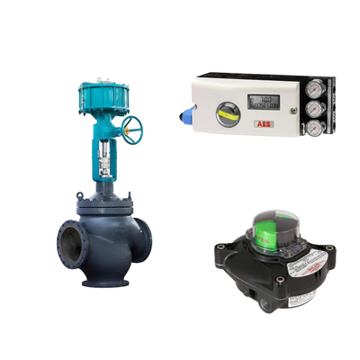วาล์วควบคุมปนิวเมติกด้วย ABB TZIDC-200 Positioner และ Rotork Limit Switch
