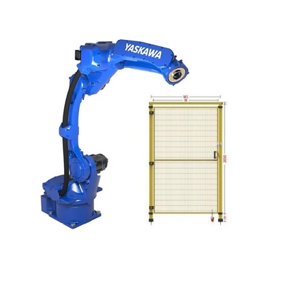 6 Axis Robotic Arm Yaskawa GP12 พร้อมรั้วความปลอดภัย CNGBS สําหรับการจัดการอัตโนมัติเป็นหุ่นยนต์ทั่วไป