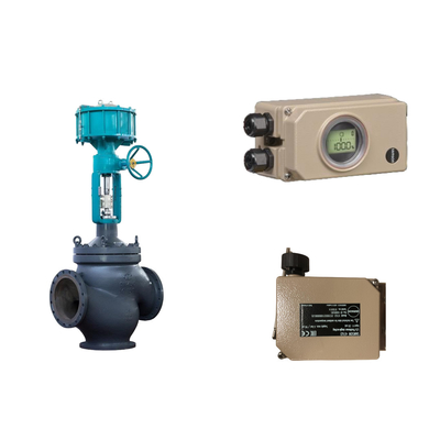 วาล์วควบคุม Pneumatic ด้วยการสื่อสารที่แข็งแรง Samson Electropneumatic 3730-3 และ samson 4763 positioner
