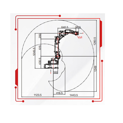 แขนหุ่นยนต์ปั่นอัตโนมัติ SF6-C1400 พร้อมเทียนปั่นด้วย 1440MM Reach