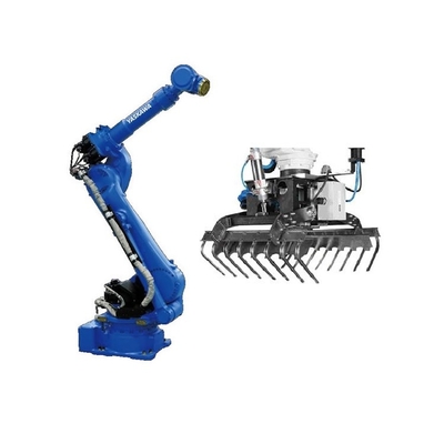 Yaskawa Robot Arm 6 Axis GP180 พร้อม CNGBS เครื่องจับหุ่นยนต์ที่กําหนดเองสําหรับหุ่นยนต์รับมือ pallet