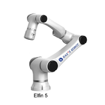 Han's Elfin 5 พร้อมภาระ 5 กิโลกรัม 6 Axis Cobot Robotic Arm พร้อมเครื่องจับหุ่นยนต์ CNGBS