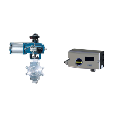 วาล์วปนิวเมติกที่มี Spirax Sarco Smart Valve Positioner SP7-10-11 และ Fisher 67CFR กําหนดการกรอง