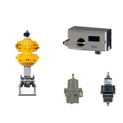 วาล์วปนิวเมติกที่มี Spirax Sarco Smart Valve Positioner SP7-10-11 และ Fisher 67CFR กําหนดการกรอง