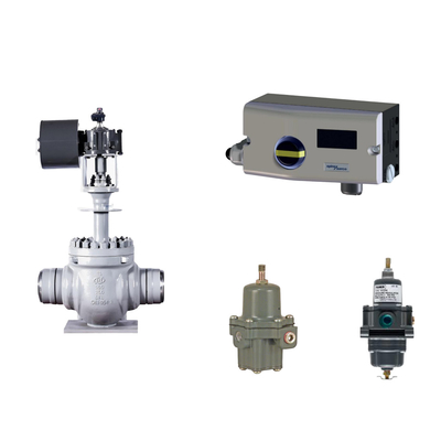 วาล์วปนิวเมติกที่มี Spirax Sarco Smart Valve Positioner SP7-10-11 และ Fisher 67CFR กําหนดการกรอง