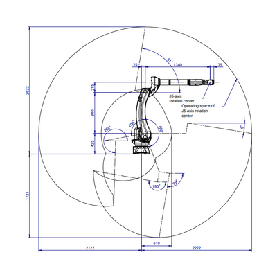 มือหุ่นยนต์อุตสาหกรรมขนาดสูง Fanuc M-20iD / 12L 6 แกน