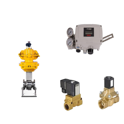วาล์วควบคุมปนูเมติก ด้วย Rotork YT-2500 ตัวตั้งตําแหน่งวาล์วสมาร์ทเดิม และ Burkert Type 5404 Solenoid Valve
