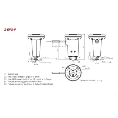 เครื่องจับหุ่นยนต์ของฮิตบอท Z-EFG-F ด้วย 6 แกน แขนหุ่นยนต์อุตสาหกรรมที่ใช้สําหรับเครื่องกาแฟอัตโนมัติ