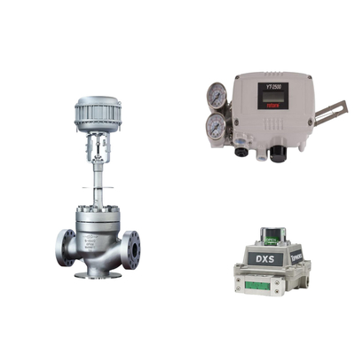 วาล์วควบคุม Pneumatic ด้วย Rotork YT-2500 ของเดิม