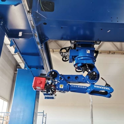 6 Axis Robotic Arm Yaskawa GP25-12 พร้อม CNGBS Robot Guide Rail สําหรับการจัดการอัตโนมัติหุ่นยนต์