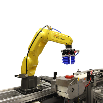 FANUC LR Mate 200iD 6 Axis Industrial Robot Arm With CNGBS Gripper สําหรับการประกอบเครื่อง