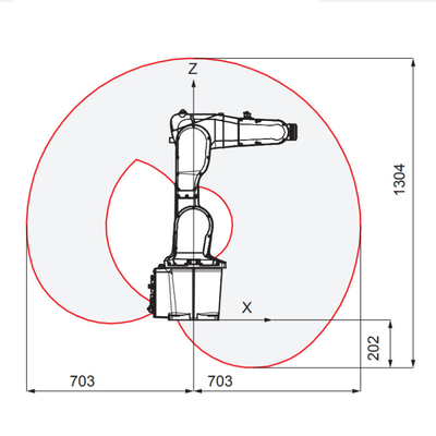 ABB IRB 1200 แขนหุ่นยนต์อุตสาหกรรมที่มี CNGBS Gripper เป็นอุปกรณ์การจัดการวัสดุ CNC
