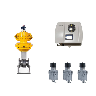 วาล์วควบคุม Pneumatic จีน ด้วย Neles อัจฉริยะแท้ ND7000 วัลล์ว Positioner และ EMERSON ปุ่มกําหนด