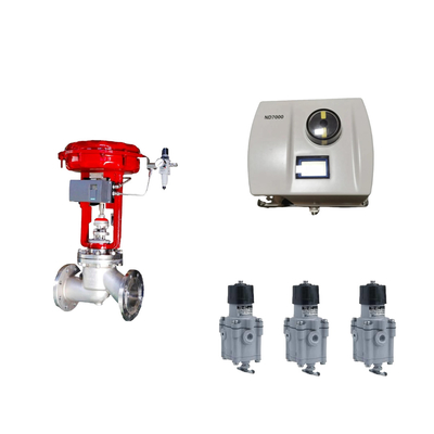 วาล์วควบคุม Pneumatic จีน ด้วย Neles อัจฉริยะแท้ ND7000 วัลล์ว Positioner และ EMERSON ปุ่มกําหนด