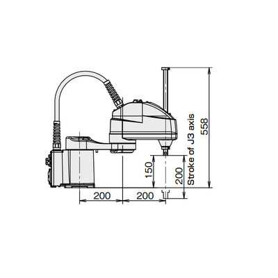 มินิ Scara Robot SR-3iA Of 4 Axis Industrial Manipulator สําหรับการประกอบและการจัดการวัสดุ