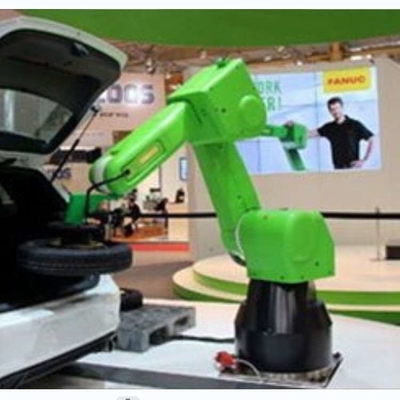Fanuc Cobot Robotic Arm 6 Axis CR-14iA/L พร้อม CNGBS RGV โรบอต สําหรับ Cnc Pallet Handling โรบอต