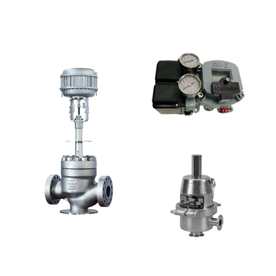 วาล์วควบคุม Pneumatic จีนกับ Masoneilan SVI2-21113111 วาล์ว Positioner และ Fisher SR5 วาล์วควบคุมความดัน