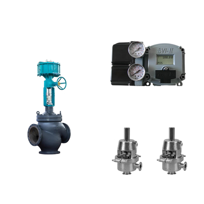 วาล์วควบคุม Pneumatic ด้วย Masoneilan SVI2-21113121 Positioner และ Fisher SR5 วัลล์วควบคุมความดัน