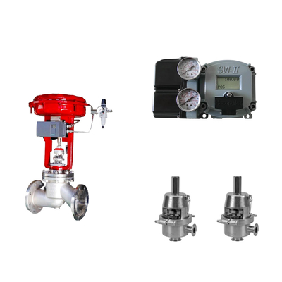 วาล์วควบคุม Pneumatic กับ Masoneilan SVI2-21123111 Positioner และ Fisher SR5 วัลล์วควบคุมความดัน