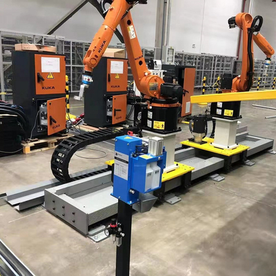โรบอต FANUC สายไฟที่นําทาง ด้วยภาระประโยชน์ 500KG สําหรับการจัดการวัสดุในฐานะรถไฟหุ่นยนต์