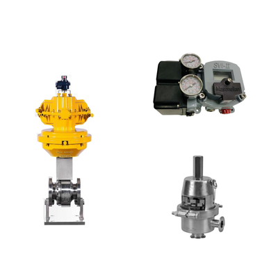 วาล์วควบคุม Pneumatic กับ Masoneilan SVI2-22123121 Positioner และ Fisher SR5 วัลล์วควบคุมความดัน
