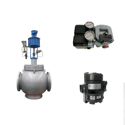 วาล์ว Globe กับ Masoneilan SVI2-AP ซีรีส์ วาล์ว Positioner และ Fisher 846 Electro Pneumatic Transducer