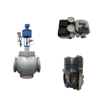 วาล์ว Globe กับ Masoneilan SVI2-AP ซีรีส์ วาล์ว Positioner และ Fisher 846 Electro Pneumatic Transducer