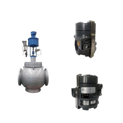 วาล์ว Globe กับ Samson 3725 Electropneumatic Positioner และ Fisher 846 Electro Pneumatic Transducer