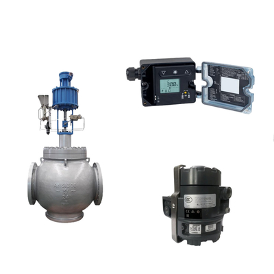 วาล์ว Globe กับ Samson 3725 Electropneumatic Positioner และ Fisher 846 Electro Pneumatic Transducer