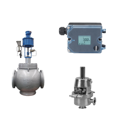วาล์ว Globe กับ Samson 3725 Electropneumatic Positioner และ Fisher SR5 วาล์วควบคุมความดัน