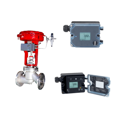วาล์ว Globe กับ Samson 3725 Electropneumatic Positioner และ Fisher SR5 วาล์วควบคุมความดัน
