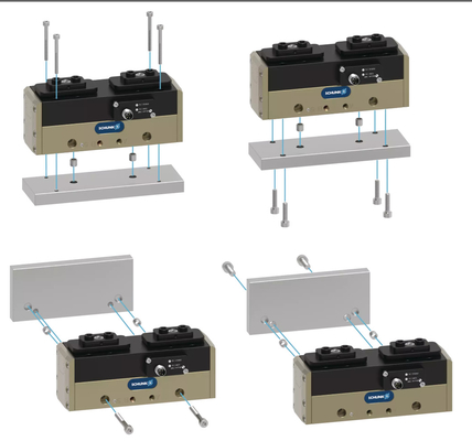 SCHUNK PHL 25-045 ระบบกริ๊ปเปอร์ ชิ้นส่วนหุ่นยนต์อุตสาหกรรม 500 N แรงปิด
