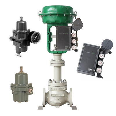 ชัดเจน throttling Fisher 3620J Electro ปนิวเมติก Valve Positioner กับ Fisher กําหนดการและ ASCO วาล์ว Solenoid