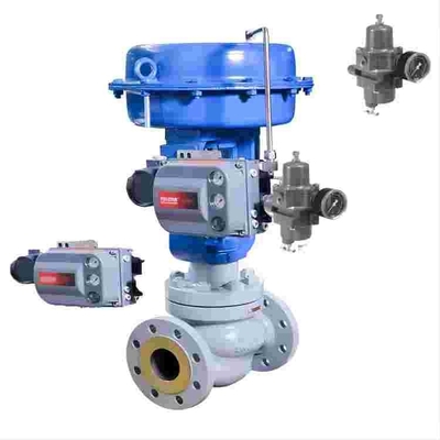 วาล์วควบคุม DVC6200 Fisher Positioner 67C วาล์วลดความดันและ ASCO วาล์ว solenoid