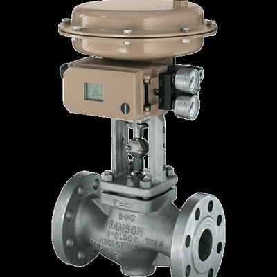 ซัมสัน 3241 วาล์วควบคุมและ 3271-750 ตารางเซนติเมตร ปูนิเมติก actuator กับ 3730-4 วาล์วตําแหน่ง