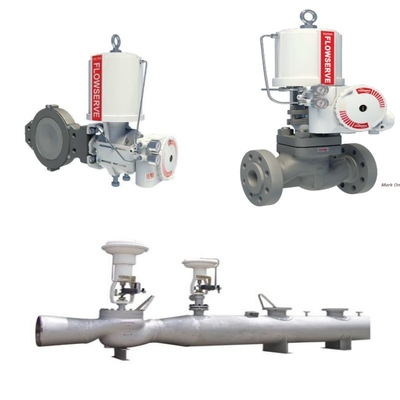 การลดความดันและสถานี desuperheating กับ Flowserve Valtek VR Actuator และ 3200MD วัลล์ฟ Positioner