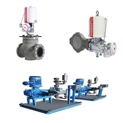 วาล์วควบคุมความดันสูงที่มี Flowserve Logix 3200MD Digital HART Positioner และ EMERSON ASCO210 2 Way Solenoid Valve